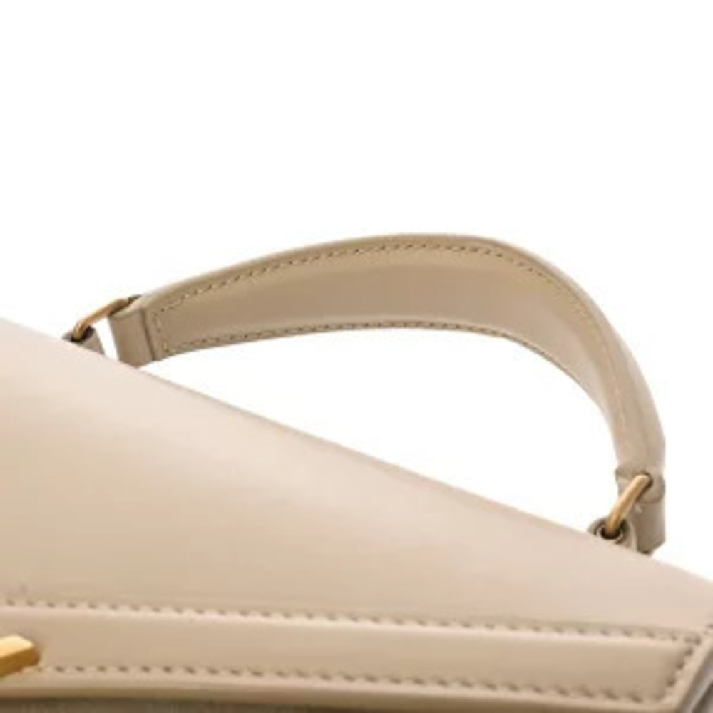 Saint Laurent Cassandra Top Handle Handbag Beige Suede Grained Calfskin - Picture 4 of 9